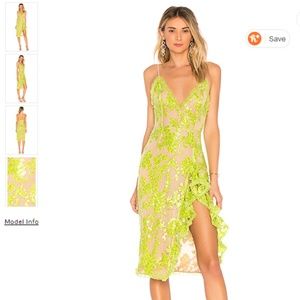 NBD Dragonfly Midi in Goblin Green from Revolve